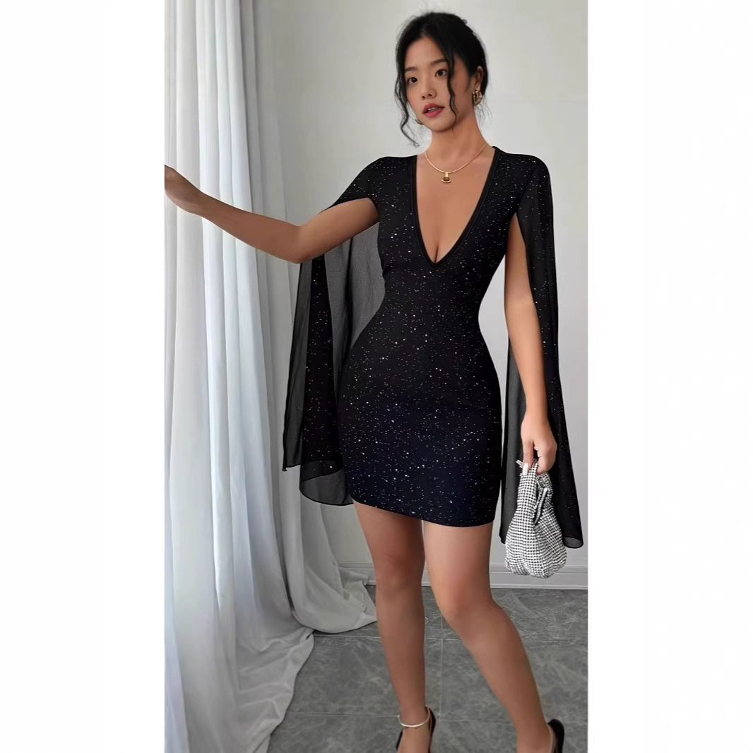 Women Formal Wear For Summer - Robe midi moulante à col en
