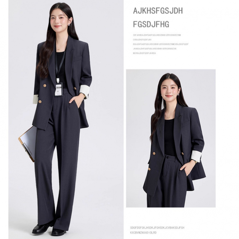 Women Formal Wear For Interview - Ensemble tailleur femme printemps-automne, tenue professionnelle