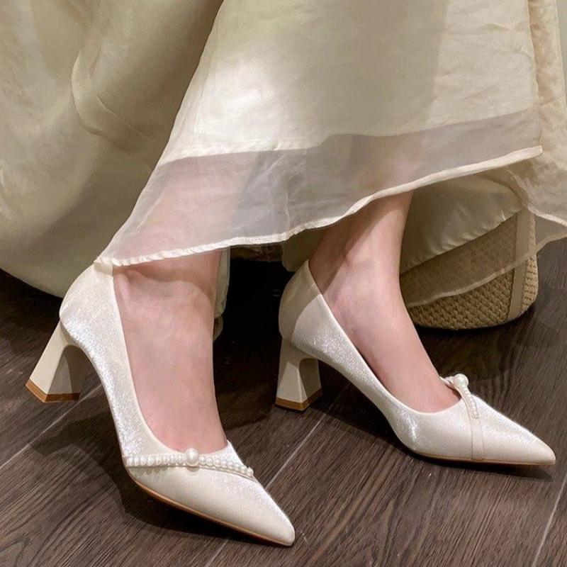 Women Formal Wear For Summer - Escarpins élégants à talons carrés et