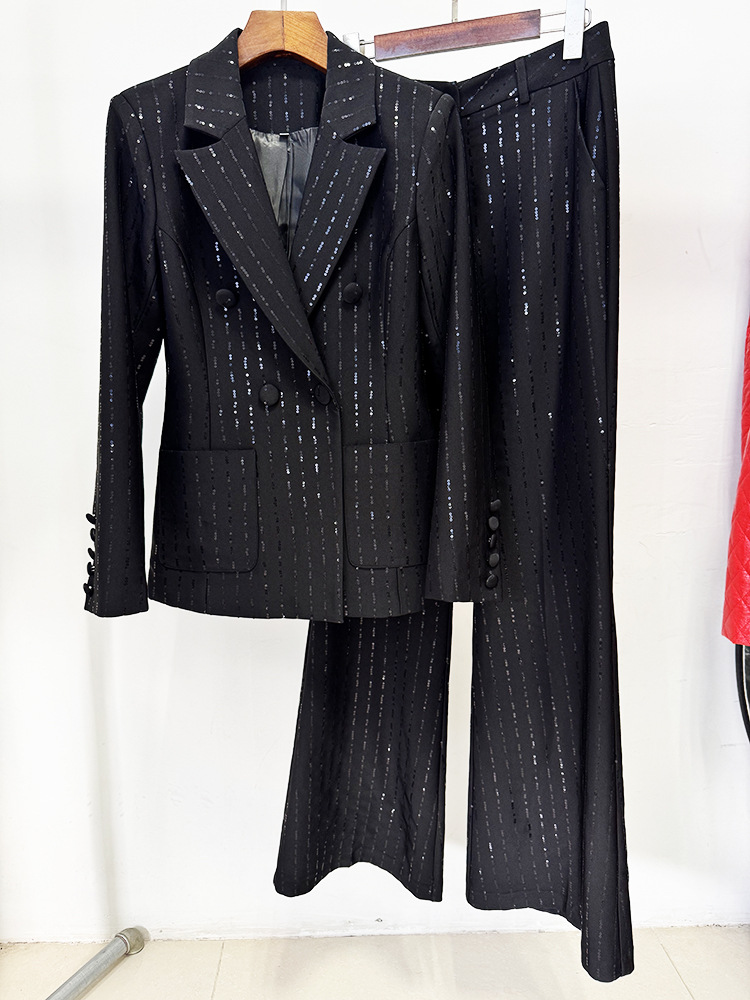 Formal Attire Woman - Costume formel noir de haute qualité,