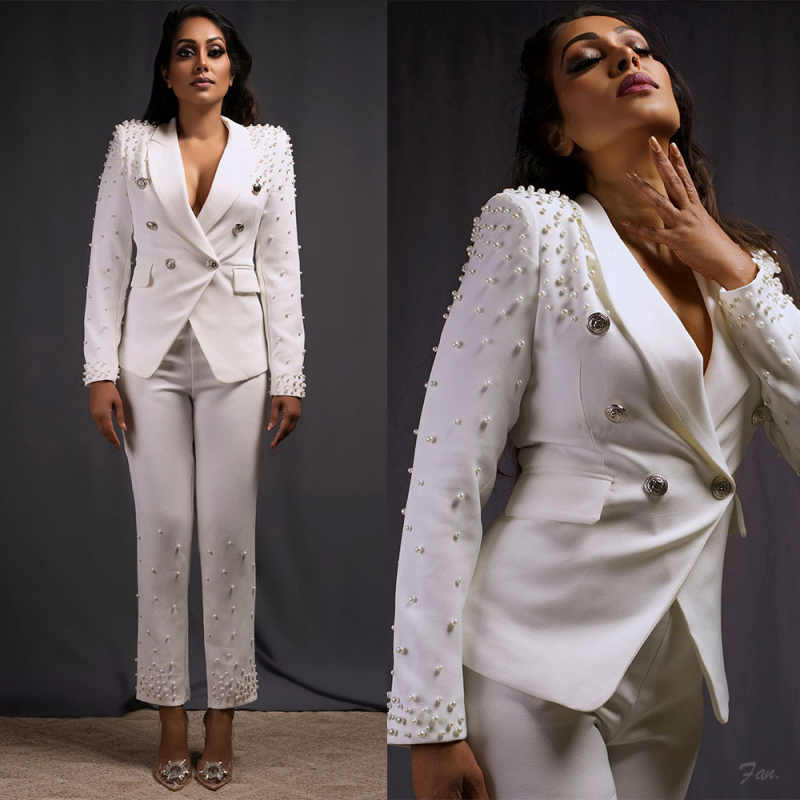 Unique Women'S Formal Wear - Ensemble pantalon 2 pièces pour femme,