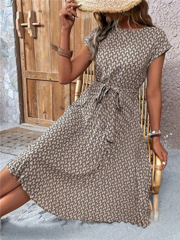 Women Formal Wear Zara - Msfilia été imprimé plissé une ligne