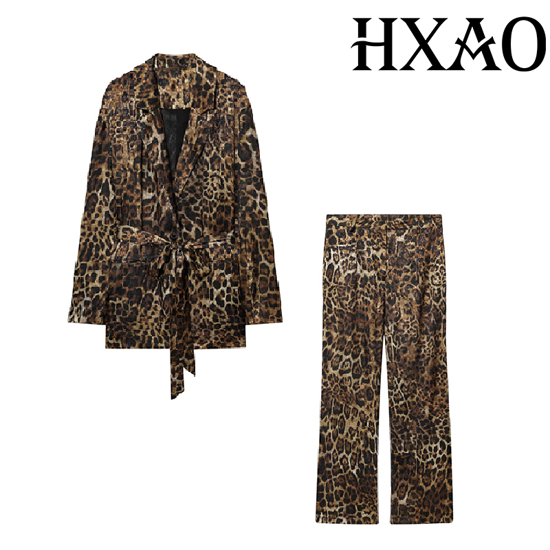 HXAO léopard pantalon ensemble - Formal Attire Woman avis et prix