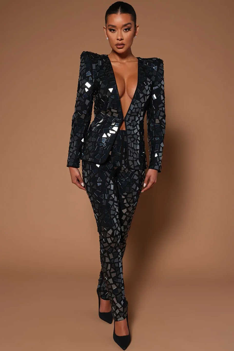 Pantalon de styliste à gros di - Women Formal Wear Designers avis et prix