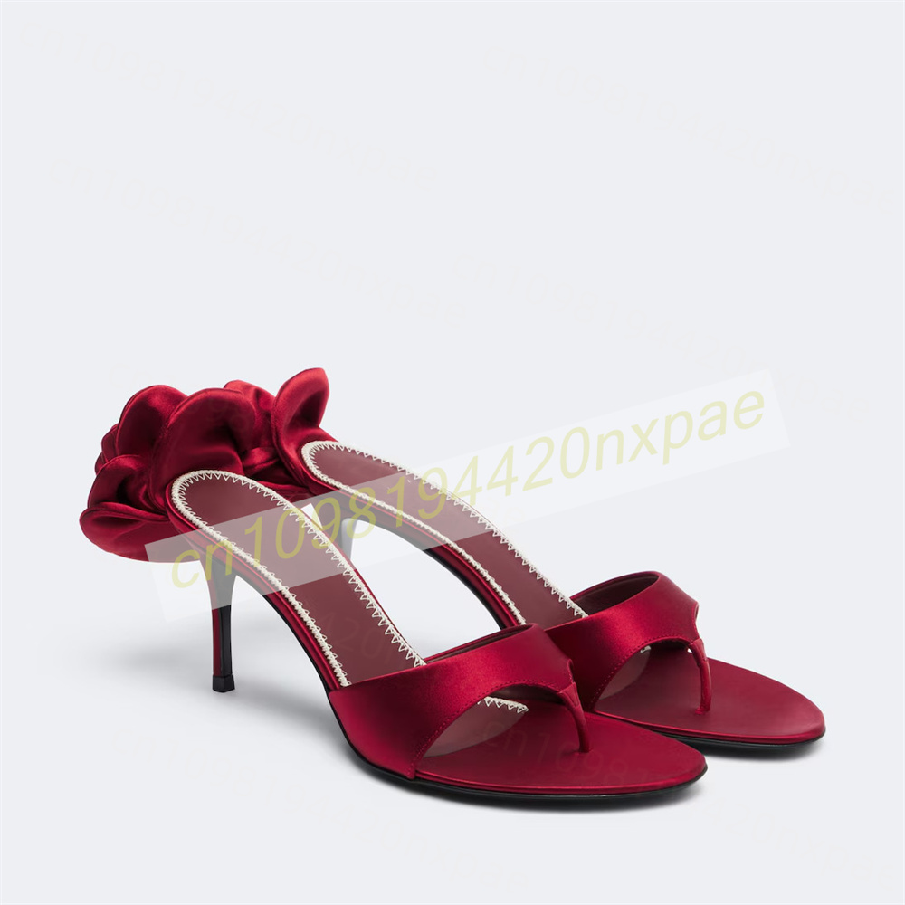 Sandales mules en satin rouge  - Women'S Formal Wear To A Wedding avis et prix