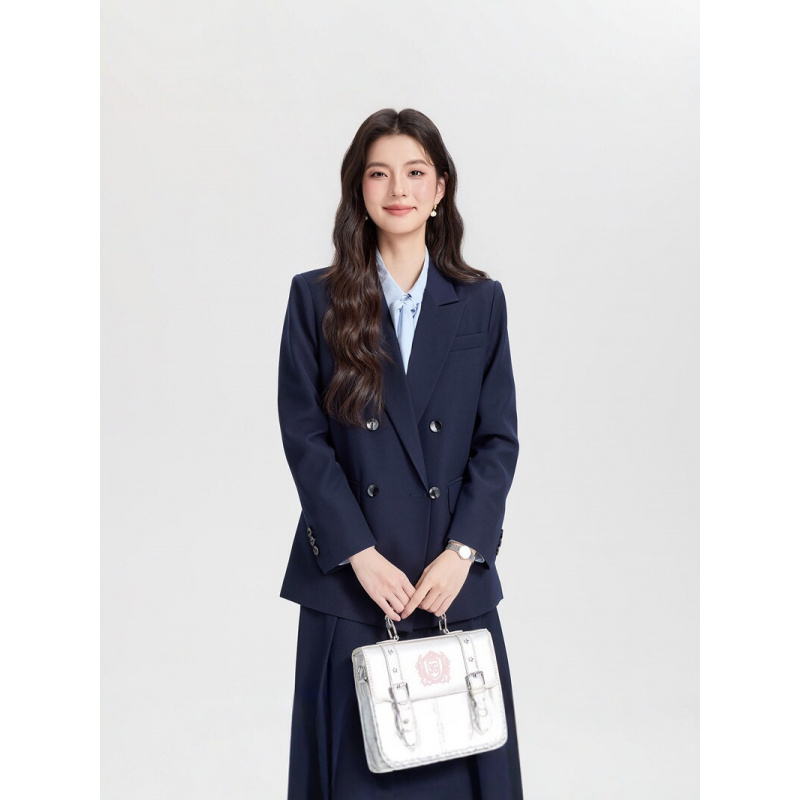 Costume d'affaires croisé bleu - Women Formal Wear For Interview avis et prix